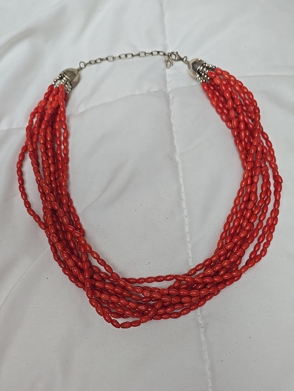 DTR 925 Red Coral Necklace